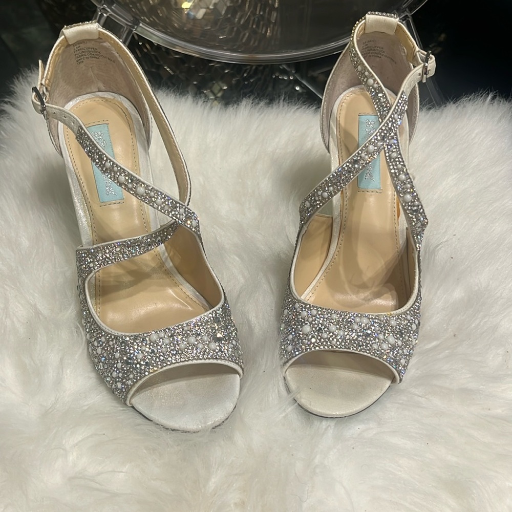 Betsey Johnson Silver Heels